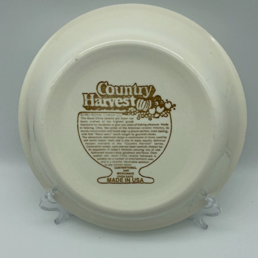 Vintage Rare Chocolate Mint Ice Cream Pie Plate - Picture 4 of 9